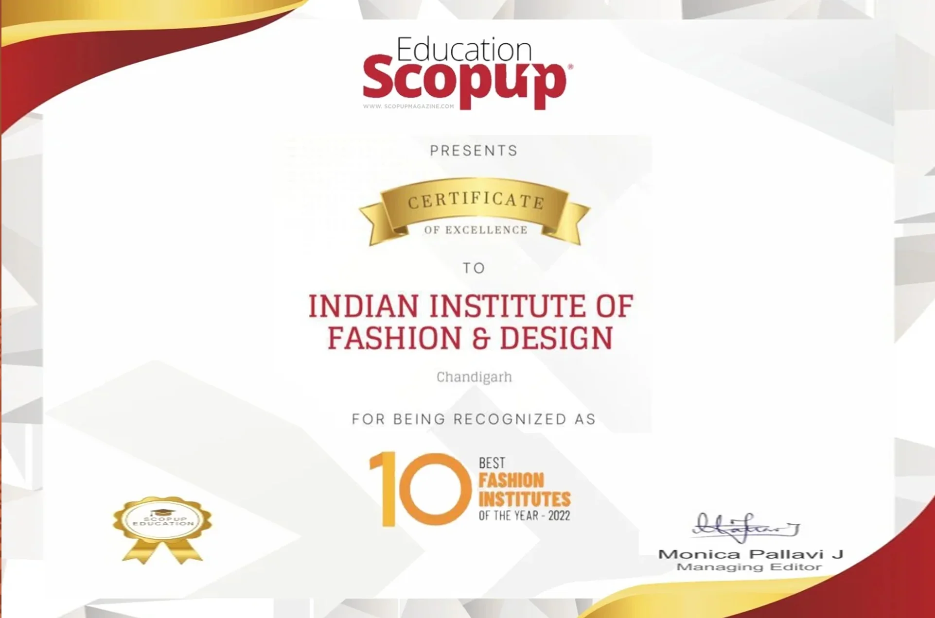 IIFD Ranked Among Top 10 Design Colleges In India - IIFD